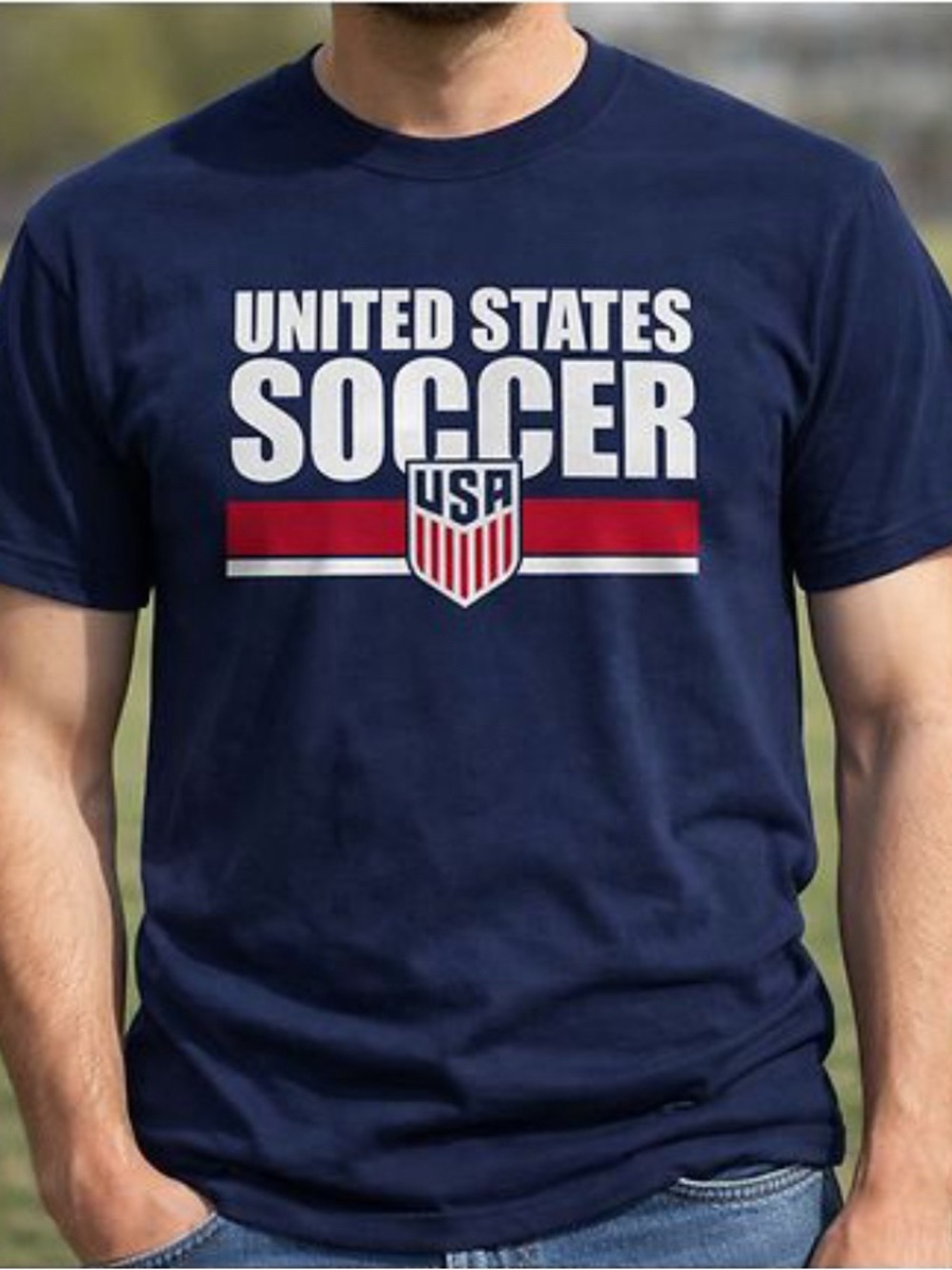 Officially Licensed USA Soccer Men's T-Shirt Large Blue NWT